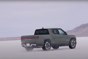 Brand-New Rivian R1T Goes For A Top Speed Run At Bonneville