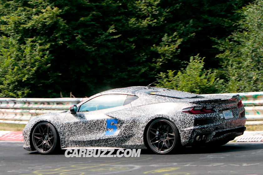 Spy shot of the e-ray C8 Corvette at Nurburgring