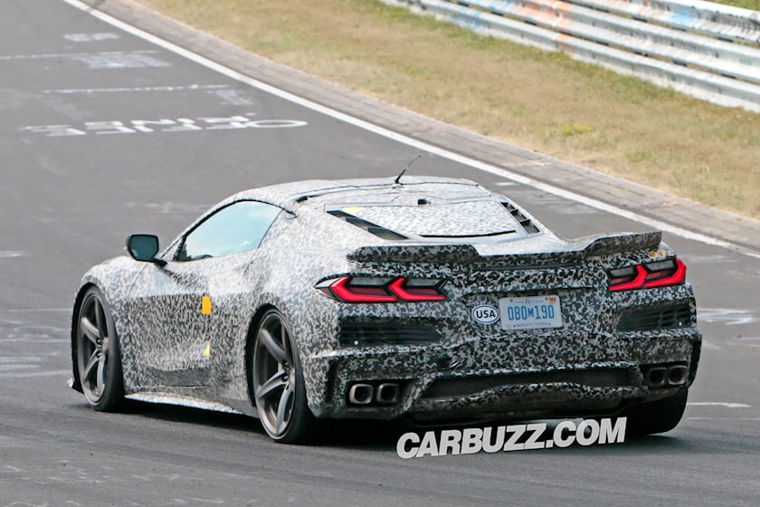 Spy shot of the e-ray C8 Corvette at Nurburgring
