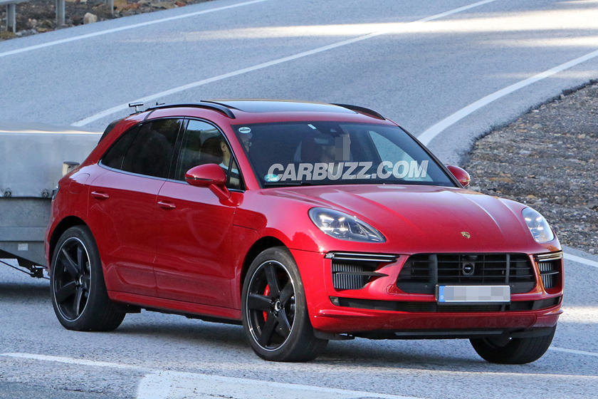 2019 Porsche Macan Turbo Spied Towing A Trailer Before