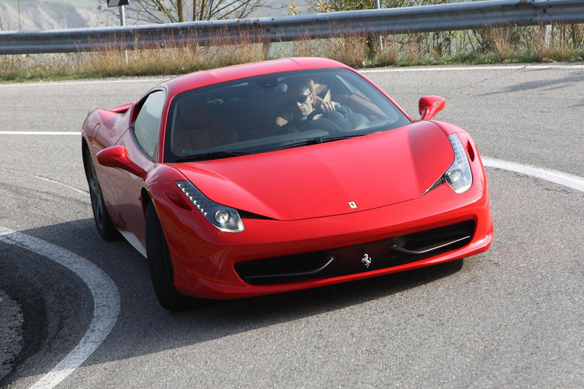 2010-2015 Ferrari 458 Italia Front View Driving
