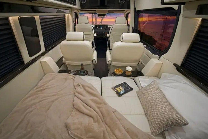 luxury sprinter van with bed