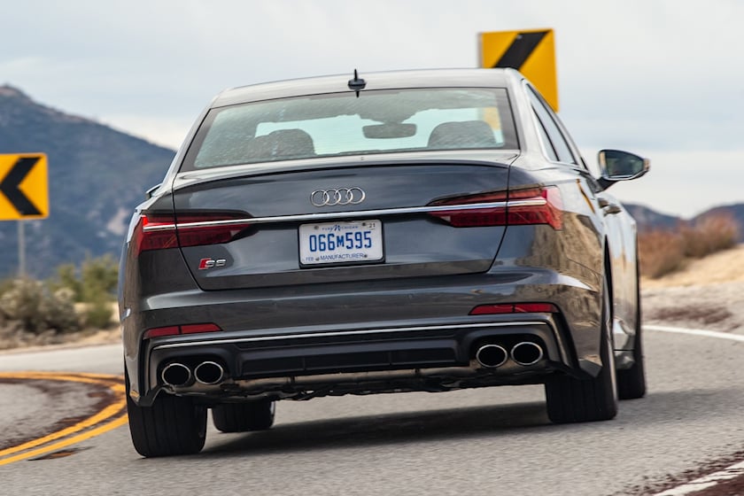 2020-2022 Audi S6 Driving Back View