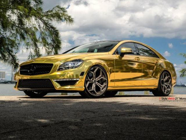Gold Wrapped Mercedes Benz Cls63 By Mc Customs Is Fit For A Saudi Prince Carbuzz