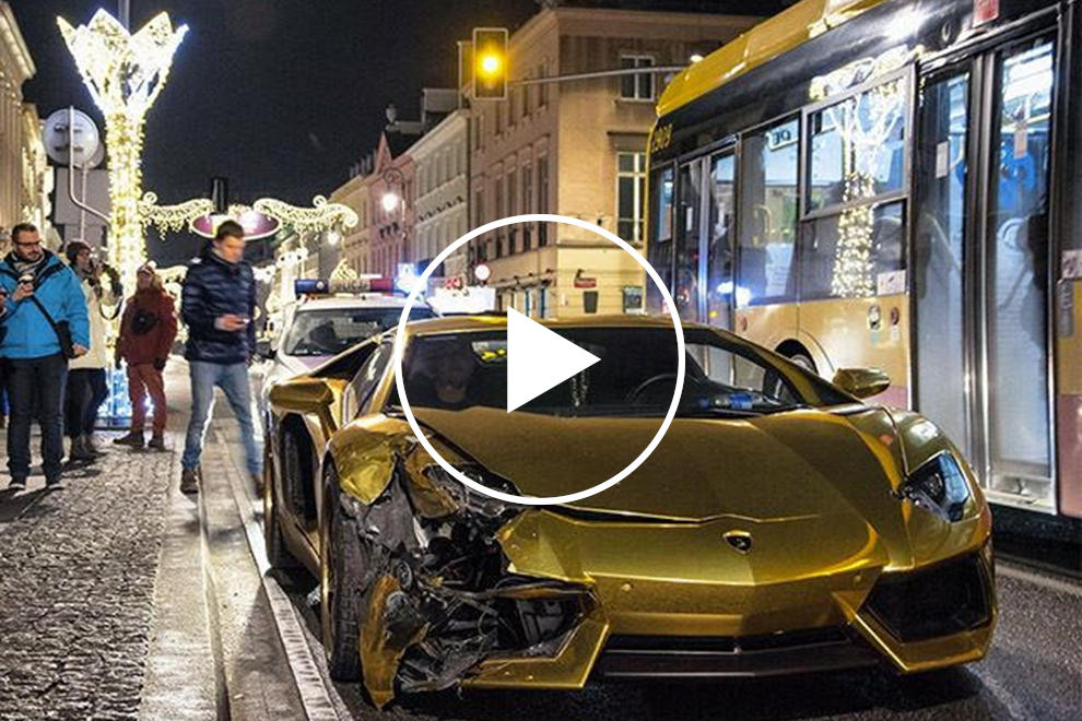 Watch A Lamborghini Aventador Get Trashed In Poland Traffic Crash | CarBuzz